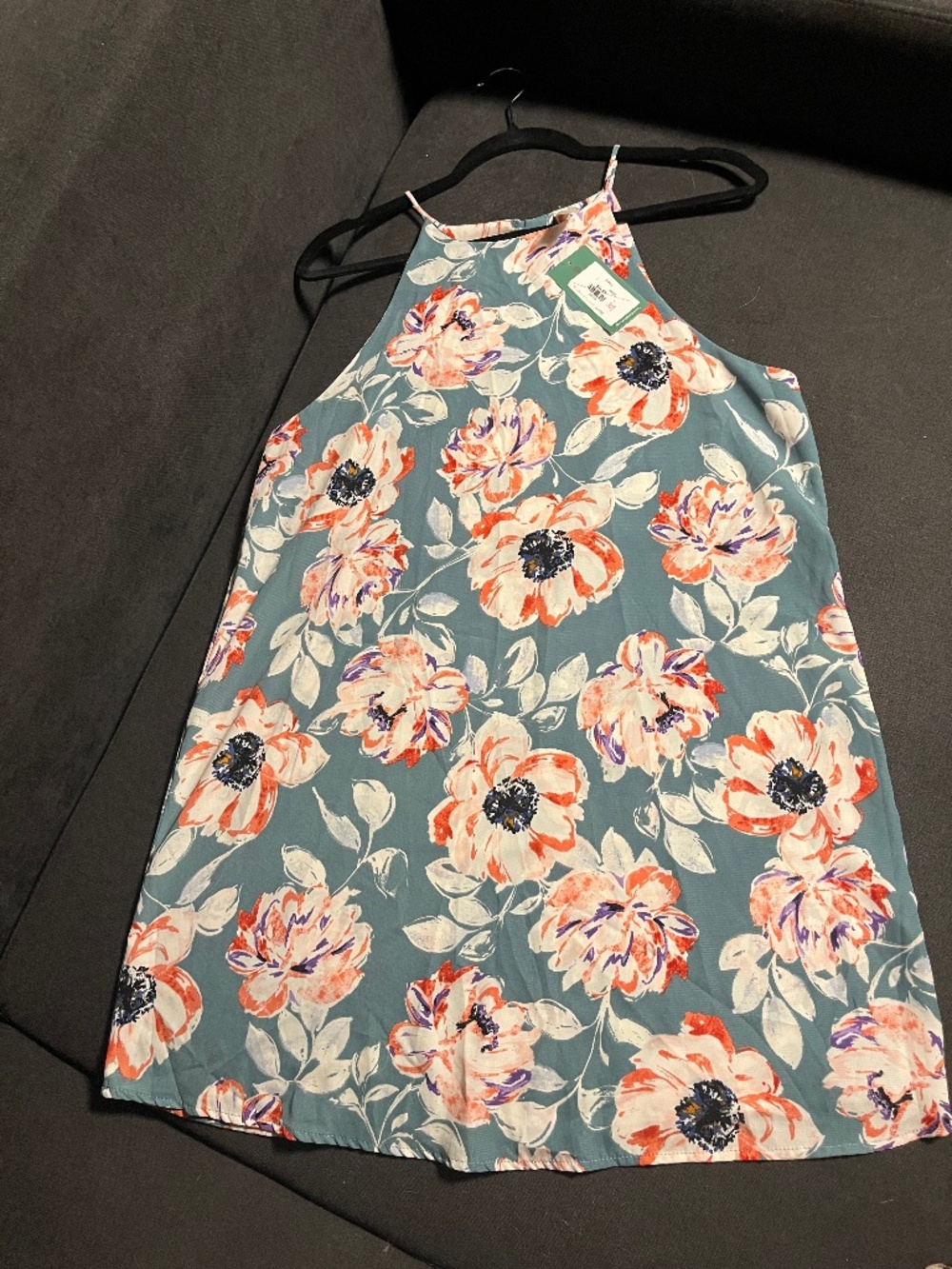 Mahina Sage Floral Shift Dress